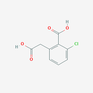 molecular formula C9H7ClO4 B14868992 2-(Carboxymethyl)-6-chlorobenzoic acid 