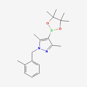 molecular formula C19H27BN2O2 B1486900 3,5-Dimethyl-1-(2-methylbenzyl)-4-(4,4,5,5-tetramethyl-[1,3,2]dioxaborolan-2-yl)-1H-pyrazole CAS No. 2246835-74-3