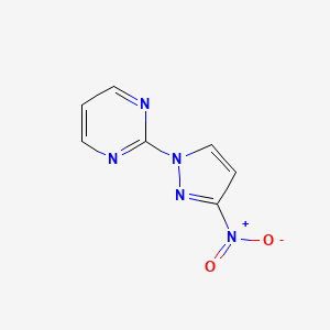 molecular formula C7H5N5O2 B1486902 2-(3-nitro-1H-pyrazol-1-yl)pyrimidine CAS No. 2206610-03-7