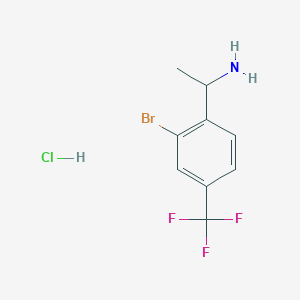molecular formula C9H10BrClF3N B1486904 1-(2-Bromo-4-trifluoromethylphenyl)-ethylamine hydrochloride CAS No. 2204562-89-8