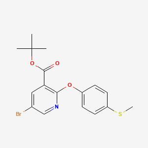 molecular formula C17H18BrNO3S B1486930 5-Bromo-2-(4-methylsulfanyl-phenoxy)-nicotinic acid tert-butyl ester CAS No. 2206609-80-3