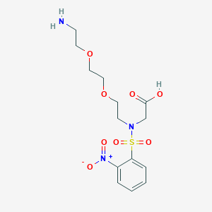 molecular formula C14H21N3O8S B1486971 2-(N-{2-[2-(2-aminoethoxy)ethoxy]ethyl}2-nitrobenzenesulfonamido)acetic acid CAS No. 2138575-10-5