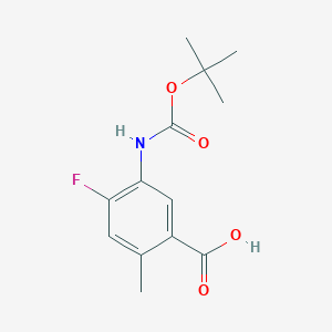 molecular formula C13H16FNO4 B1486978 5-tert-Butoxycarbonylamino-4-fluoro-2-methyl-benzoic acid CAS No. 658085-43-9