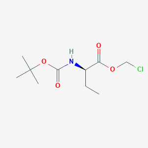 molecular formula C10H18ClNO4 B1486980 Chloromethyl (2R)-2-{[(tert-butoxy)carbonyl]amino}butanoate CAS No. 2137034-08-1