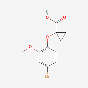 B1486982 1-(4-Bromo-2-methoxyphenoxy)-cyclopropanecarboxylic acid CAS No. 1878276-43-7