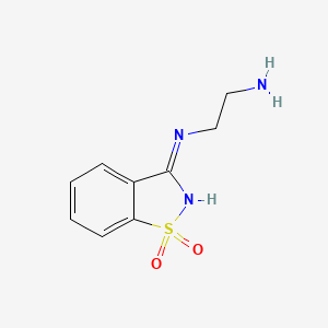 molecular formula C9H11N3O2S B1486984 N-(1,1-dioxido-1,2-benzothiazol-3-yl)ethane-1,2-diamine CAS No. 340018-25-9
