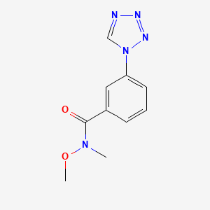 molecular formula C10H11N5O2 B14869903 N-methoxy-N-methyl-3-(1H-tetrazol-1-yl)benzamide 
