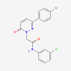 molecular formula C18H13BrClN3O2 B14869940 2-(3-(4-bromophenyl)-6-oxopyridazin-1(6H)-yl)-N-(3-chlorophenyl)acetamide 
