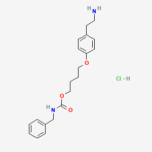 molecular formula C20H27ClN2O3 B1486996 Benzyl (4-(4-(2-aminoethyl)phenoxy)butyl)carbamate hydrochloride CAS No. 1809144-50-0