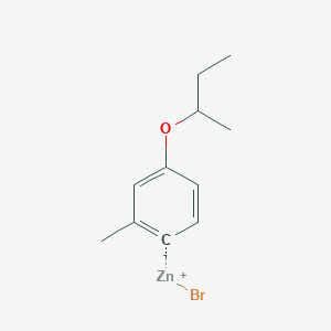 molecular formula C11H15BrOZn B14869967 (4-sec-Butyloxy-2-methylphenyl)Zinc bromide 
