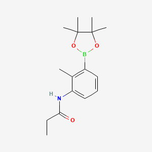 molecular formula C16H24BNO3 B1487006 N-(2-Methyl-3-(4,4,5,5-tetramethyl-1,3,2-dioxaborolan-2-yl)phenyl)propionamide CAS No. 1912446-94-6
