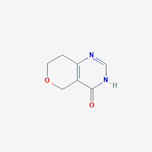 molecular formula C7H8N2O2 B1487036 7,8-Dihydro-3H-pyrano[4,3-d]pyrimidin-4(5H)-one CAS No. 1545120-46-4