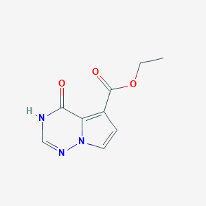 molecular formula C9H9N3O3 B1487037 Ethyl 4-hydroxypyrrolo[2,1-F][1,2,4]triazine-5-carboxylate CAS No. 938192-23-5