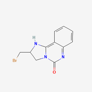 molecular formula C11H10BrN3O B1487062 2-(Bromomethyl)-2,3-dihydroimidazo[1,2-c]quinazolin-5(6H)-one CAS No. 139047-54-4