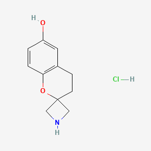 molecular formula C11H14ClNO2 B14870687 Spiro[azetidine-3,2'-chroman]-6'-ol hydrochloride 