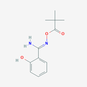 N-[(2,2-Dimethylpropanoyl)oxy]-2-hydroxybenzenecarboximidamide