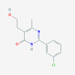 2-(3-chlorophenyl)-5-(2-hydroxyethyl)-6-methylpyrimidin-4(3H)-one