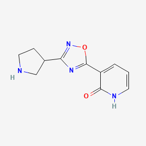 3-(3-(Pyrrolidin-3-yl)-1,2,4-oxadiazol-5-yl)pyridin-2-ol