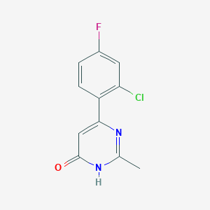 6-(2-Chloro-4-fluorophenyl)-2-methylpyrimidin-4-ol