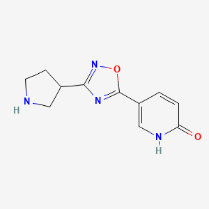 5-(3-(Pyrrolidin-3-yl)-1,2,4-oxadiazol-5-yl)pyridin-2-ol