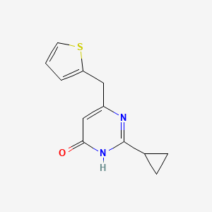 2-Cyclopropyl-6-(thiophen-2-ylmethyl)pyrimidin-4-ol