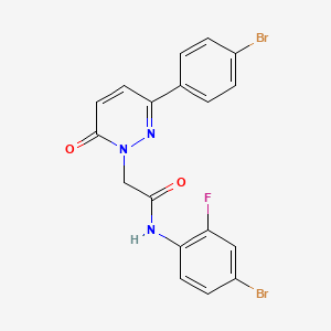 molecular formula C18H12Br2FN3O2 B14871362 N-(4-bromo-2-fluorophenyl)-2-(3-(4-bromophenyl)-6-oxopyridazin-1(6H)-yl)acetamide 
