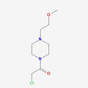 molecular formula C9H17ClN2O2 B148714 PIPERAZINE, 1-(CHLOROACETYL)-4-(2-METHOXYETHYL)- CAS No. 131028-05-2