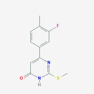 6-(3-fluoro-4-methylphenyl)-2-(methylthio)pyrimidin-4(3H)-one