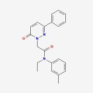 molecular formula C21H21N3O2 B14871503 N-ethyl-2-(6-oxo-3-phenylpyridazin-1(6H)-yl)-N-(m-tolyl)acetamide 