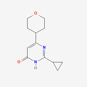 2-cyclopropyl-6-(tetrahydro-2H-pyran-4-yl)pyrimidin-4-ol