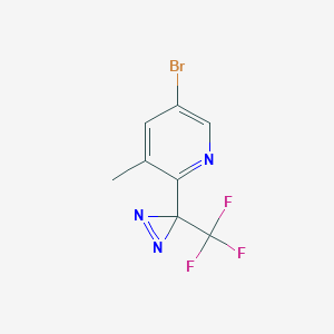 molecular formula C8H5BrF3N3 B1487153 5-Bromo-2-(3-(trifluoromethyl)-3H-diazirin-3-yl)-3-methylpyridine CAS No. 2231673-13-3