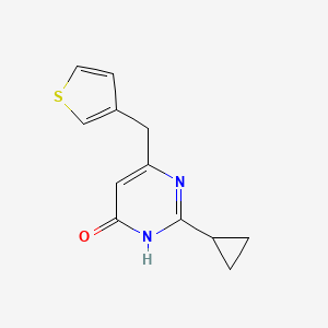 2-Cyclopropyl-6-(thiophen-3-ylmethyl)pyrimidin-4-ol