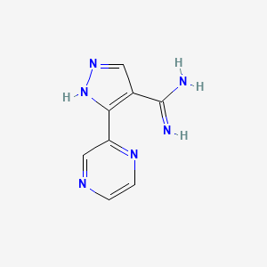 3-(pyrazin-2-yl)-1H-pyrazole-4-carboximidamide