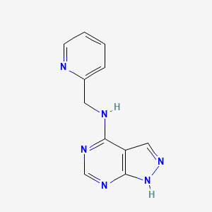 molecular formula C11H10N6 B14871686 N-(pyridin-2-ylmethyl)-1H-pyrazolo[3,4-d]pyrimidin-4-amine 