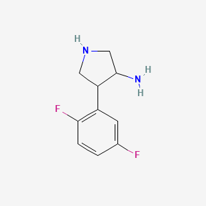 molecular formula C10H12F2N2 B14871987 4-(2,5-Difluorophenyl)pyrrolidin-3-amine 