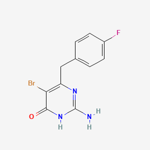 2-amino-5-bromo-6-(4-fluorobenzyl)pyrimidin-4(3H)-one