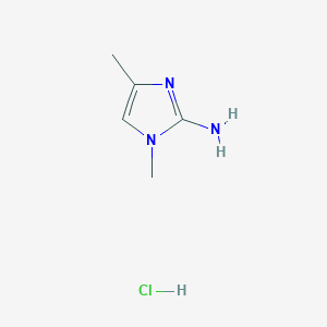 molecular formula C5H10ClN3 B1487208 1,4-Dimethyl-1H-imidazol-2-amine hydrochloride CAS No. 2305252-87-1