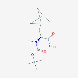 molecular formula C14H23NO4 B1487209 (S)-3-(bicyclo[1.1.1]pentan-1-yl)-2-(tert-butoxycarbonyl(methyl)amino)propanoic acid CAS No. 2231666-04-7