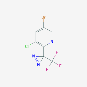 molecular formula C7H2BrClF3N3 B1487210 5-Bromo-3-chloro-2-(3-(trifluoromethyl)-3H-diazirin-3-yl)pyridine CAS No. 2231673-49-5