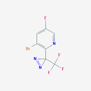 molecular formula C7H2BrF4N3 B1487212 3-Bromo-5-fluoro-2-(3-(trifluoromethyl)-3H-diazirin-3-yl)pyridine CAS No. 2231675-76-4
