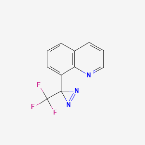 molecular formula C11H6F3N3 B1487213 8-(3-(Trifluoromethyl)-3H-diazirin-3-yl)quinoline CAS No. 2231674-67-0