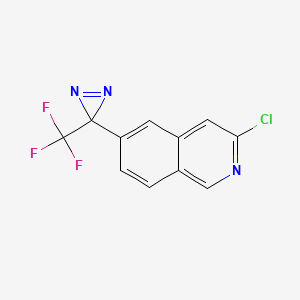 molecular formula C11H5ClF3N3 B1487218 3-Chloro-6-(3-(trifluoromethyl)-3H-diazirin-3-yl)isoquinoline CAS No. 2231675-97-9