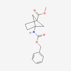 molecular formula C16H19NO4 B1487229 Benzyl 4-(methoxycarbonyl)bicyclo[2.1.1]hexan-1-ylcarbamate CAS No. 2231673-68-8