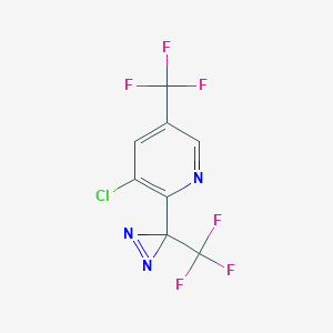 molecular formula C8H2ClF6N3 B1487230 3-Chloro-5-(trifluoromethyl)-2-(3-(trifluoromethyl)-3H-diazirin-3-yl)pyridine CAS No. 2231675-69-5