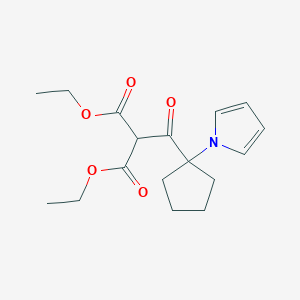 diethyl 2-(1-(1H-pyrrol-1-yl)cyclopentanecarbonyl)malonate