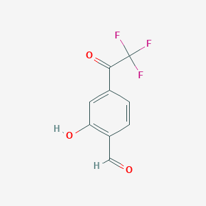 4-(2,2,2-Trifluoroacetyl)-2-hydroxybenzaldehyde