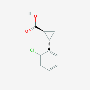 molecular formula C10H9ClO2 B14872486 trans-2-(2-Chlorophenyl)cyclopropanecarboxylic Acid 