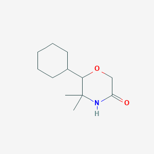 molecular formula C12H21NO2 B14872571 6-Cyclohexyl-5,5-dimethylmorpholin-3-one 