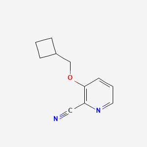 molecular formula C11H12N2O B14872580 3-(Cyclobutylmethoxy)picolinonitrile 