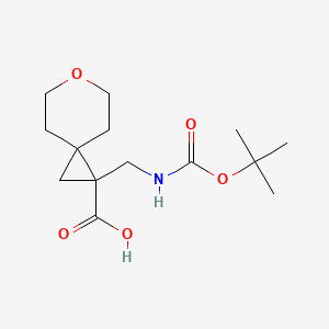 1-{[(tert-Butoxycarbonyl)amino]methyl}-6-oxaspiro[2.5]octane-1-carboxylic acid